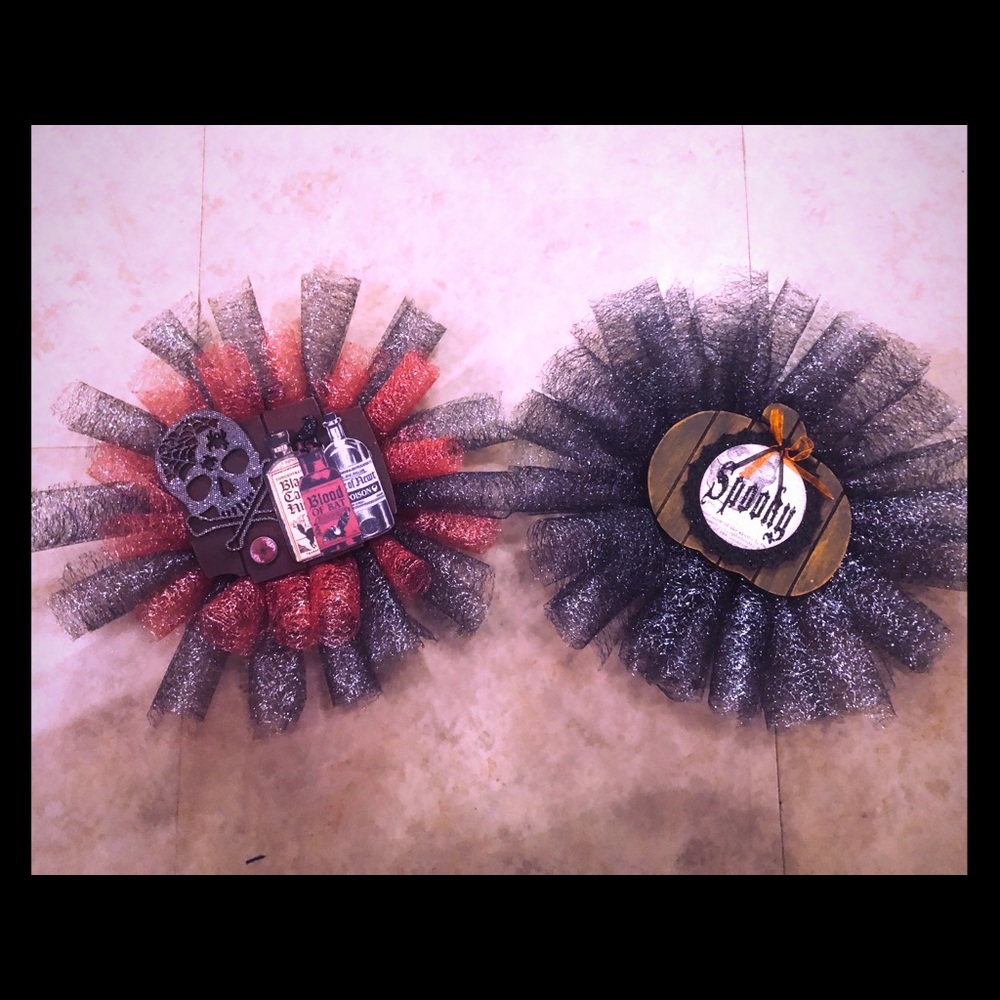 2 14” Halloween wreaths